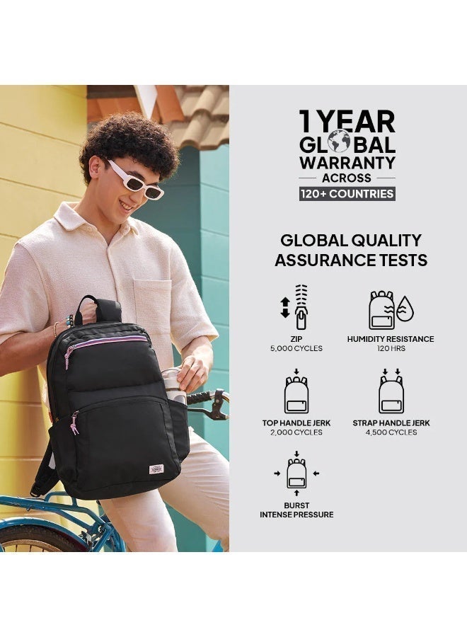 AMERICAN TOURISTER Braydon 15.6" Laptop Backpack 23L Capacity, Polyester, Onyx Black|Adjustable Strap|Ergo Back & Shoulder|Bottle Holder|Front Pocket - 1 Year International Warranty - Image 5