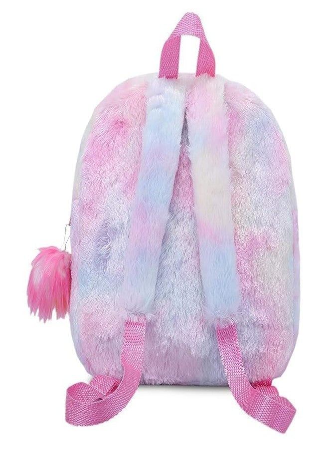 HEER Plush Unicorn Furry Furr Cute Womens Girls Travel Picnic Backpack Backpacks Back Bag Bagpack for Womens Girls & Kids - Image 3