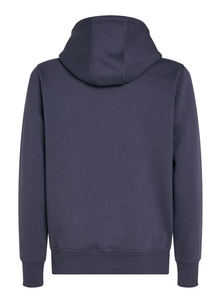 كالفن كلاين جينز Logo Print Drawstring Print Hoodie