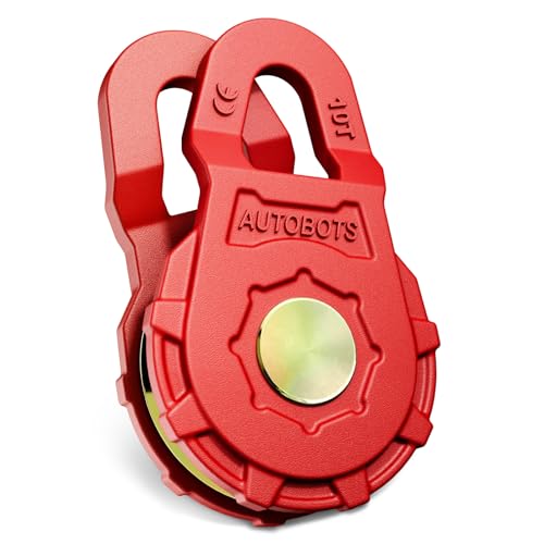 AUTOBOTS Snatch Block (22046LBS Work Load Limit) for Winch Recovery,Heavy Duty Forged Steel Snatch Block Pulley for Truck, UTV, ATV Red - Image 1