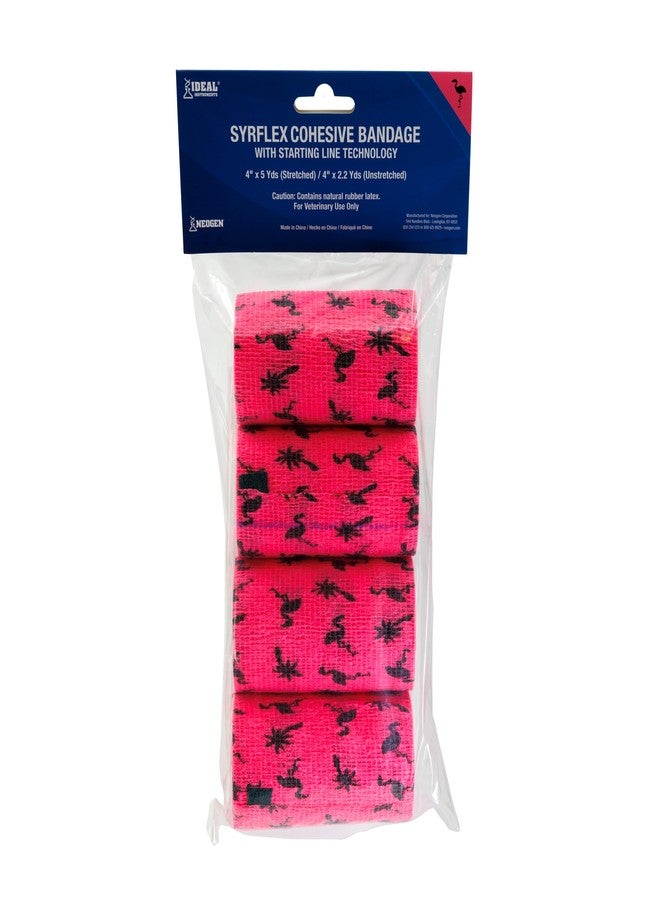 Neogen Syrflex Cohesive Bandage 4” Pink Flamingo 4pk - Image 5