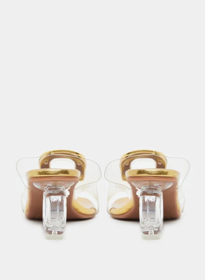 Take Two Take Two Transparent Strap Heel Sandals