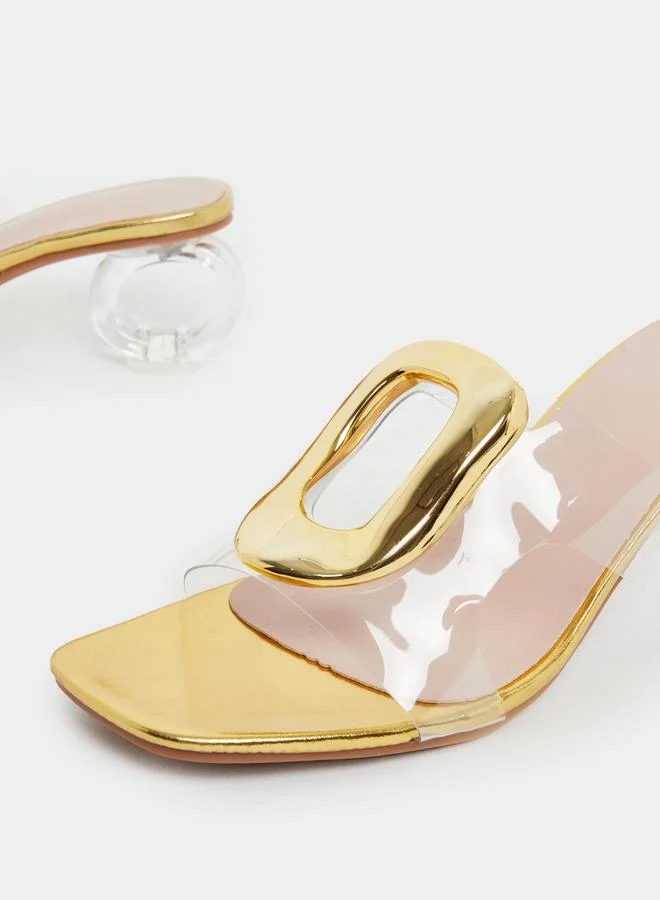 Take Two Take Two Transparent Strap Heel Sandals