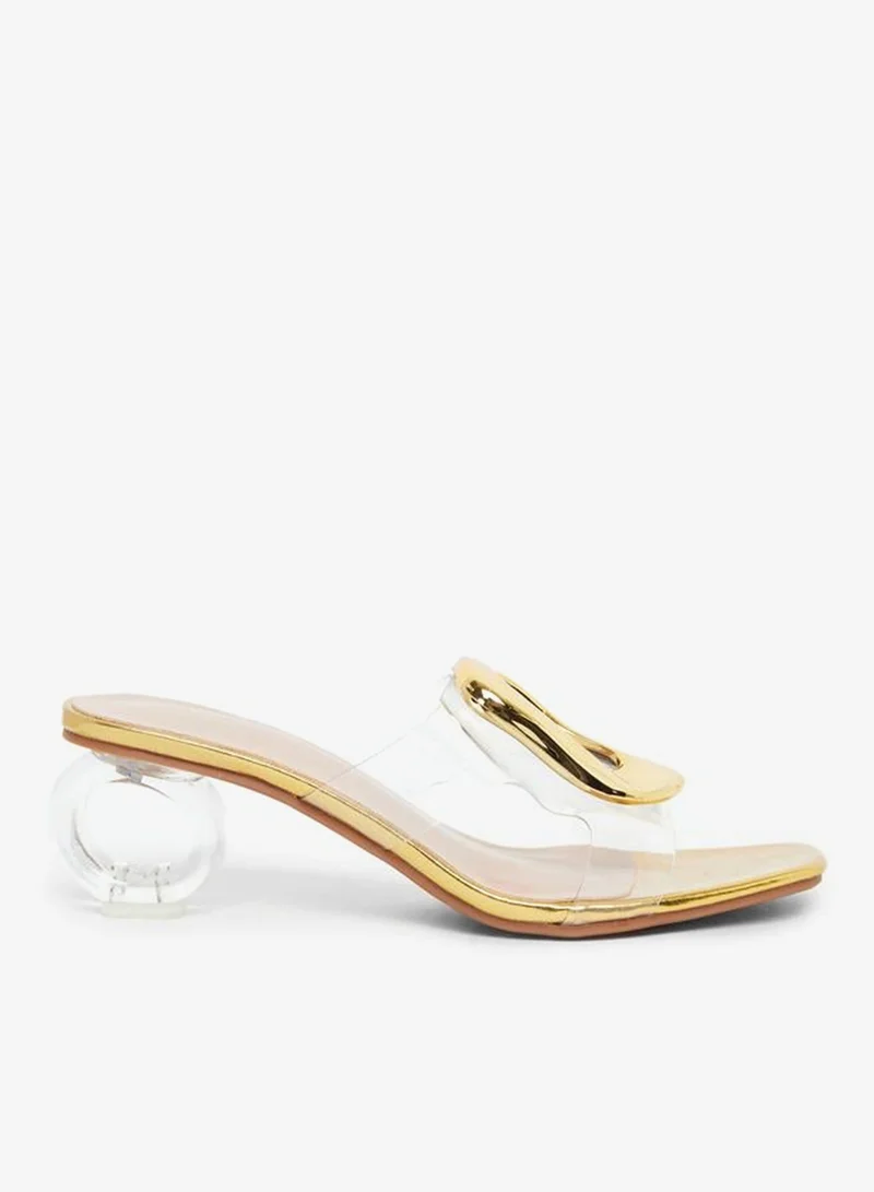 Take Two Transparent Strap Heel Sandals