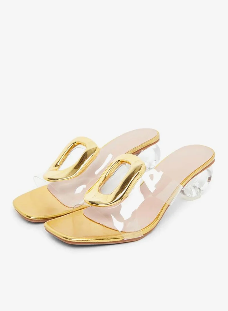 Take Two Transparent Strap Heel Sandals