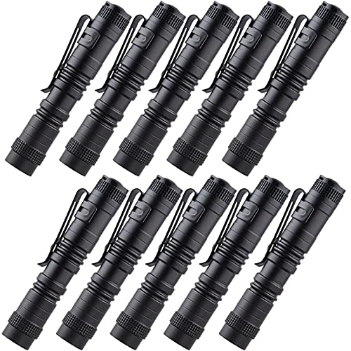 Beieverluck 10 Pack Small Mini Flashlights, Pocket Flashlight Penlight with Clip, Tactical Pen Light for Camping Outdoor Emergency Inspection Fathers Gifts for Dad Husband - Image 1