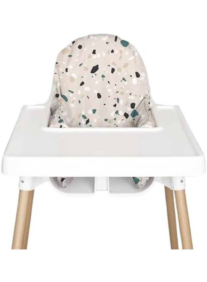 Nibble and Rest Highchair Cushion Cover for Inflatable Cushion, Compatible for IKEA Antilop Highchair,Accessories Stain-Proof and Wipeable Cover (Cushion NOT Included)(Earthyterrazzo) - Image 1