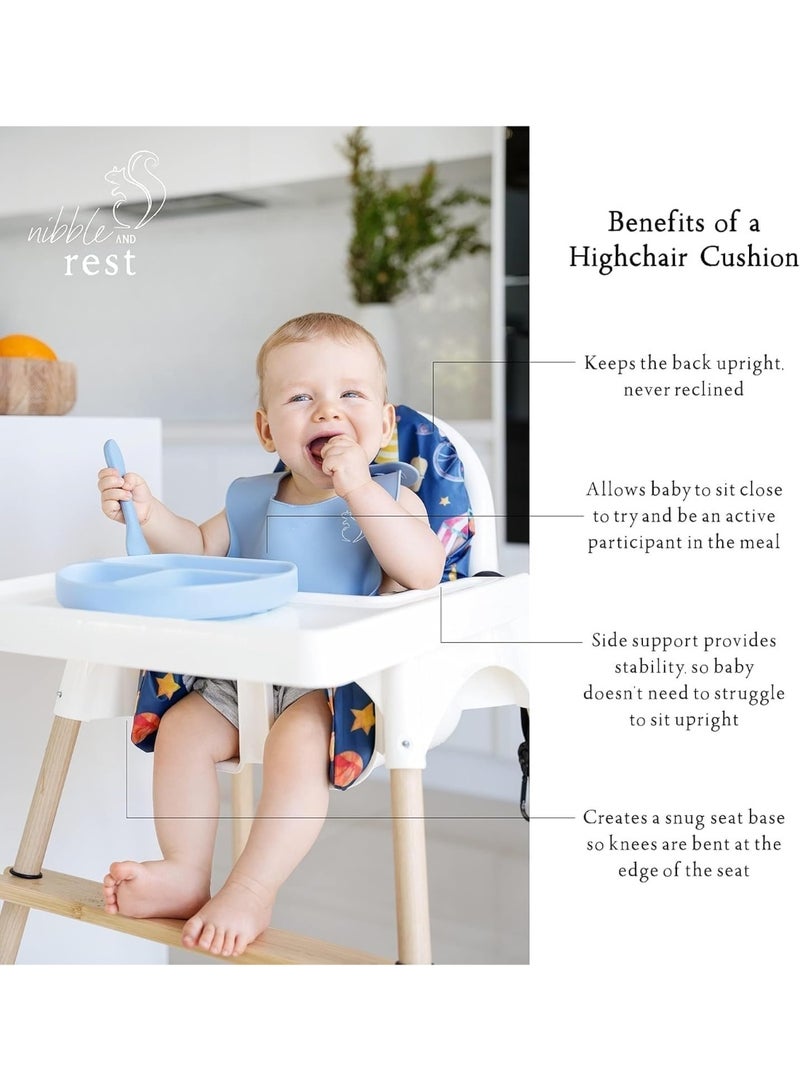Nibble and Rest Highchair Cushion Cover for Inflatable Cushion, Compatible for IKEA Antilop Highchair,Accessories Stain-Proof and Wipeable Cover (Cushion NOT Included)(Earthyterrazzo) - Image 3