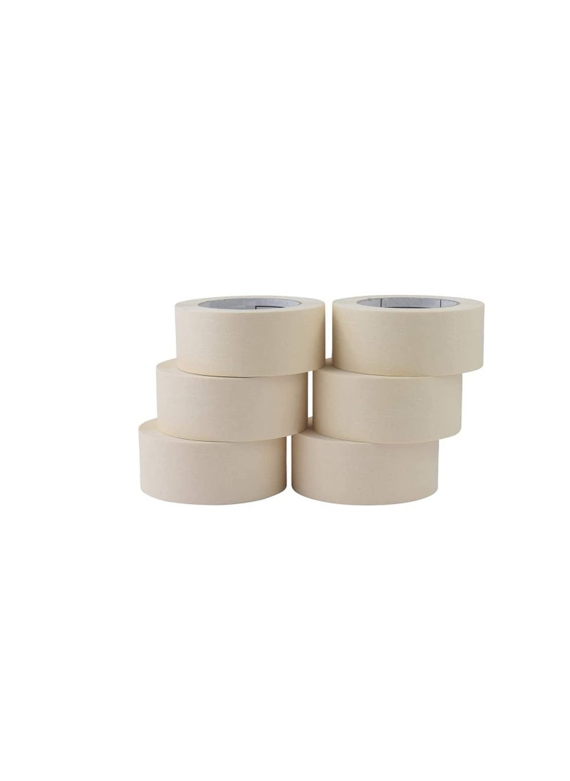 ROBUSTLINE Robustline Adhesive Masking Tape General Purpose Painter's Tape Bulk for Painting, Labeling, Packing, Craft, Art, Home, Office, School Etc. (1.5 INCH, 10)  - Image 2