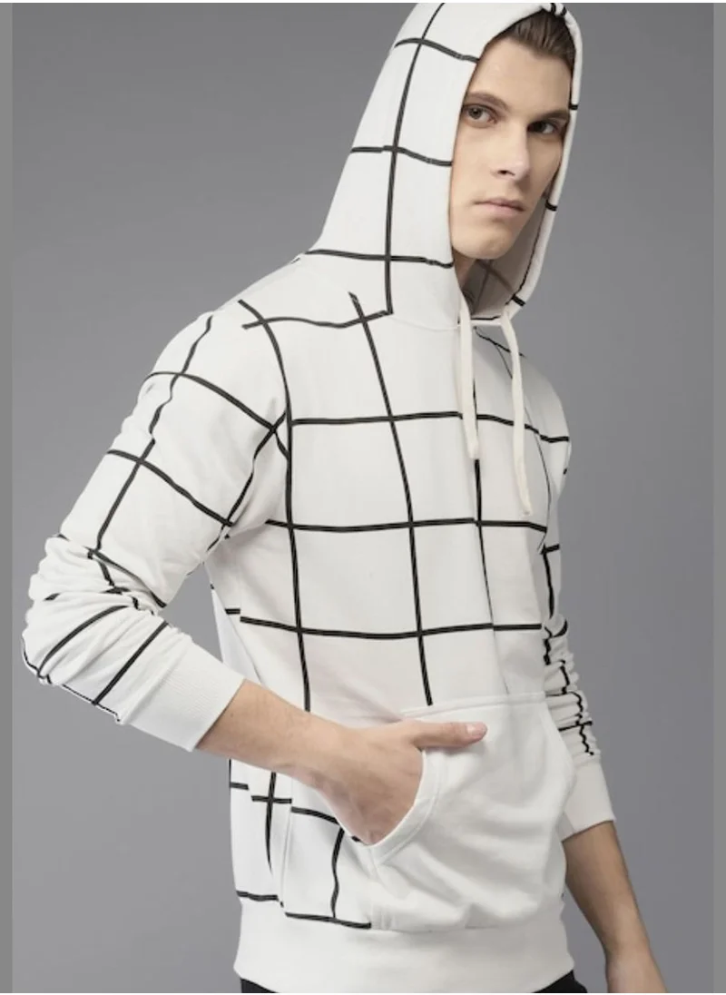 Campus Sutra Front Pocket Printed Hoodie