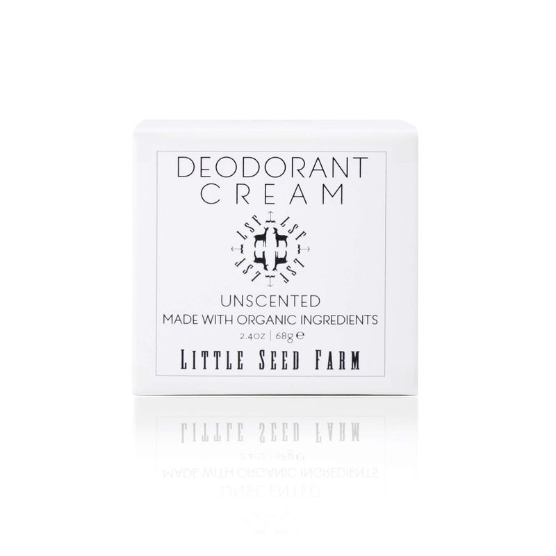 Little Seed Farm All Natural Deodorant Cream, Aluminum Free Deodorant for Women or Men, 2.4 Ounce - Unscented