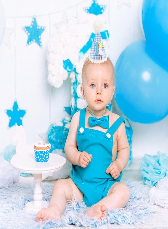 Pinsit One Silly Goose First Birthday Hat, Silly Goose 1st Birthday Party Hat for Boys, Blue Gingham Party Decorations(Blue) - Image 4