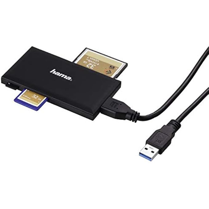 Hama 181018 USB 3.0 SD/MICROSD/CF/MS MULTI-CARD READER, BLACK - Image 2