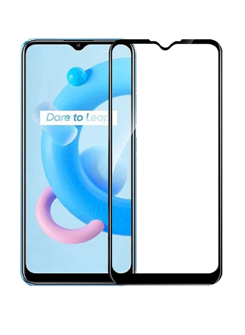 Super Tempered Glass Screen Protector 5D Designed For Realme C20 Full Glue Edge to Edge Full Screen Coverage And Bubble Free - Image 1