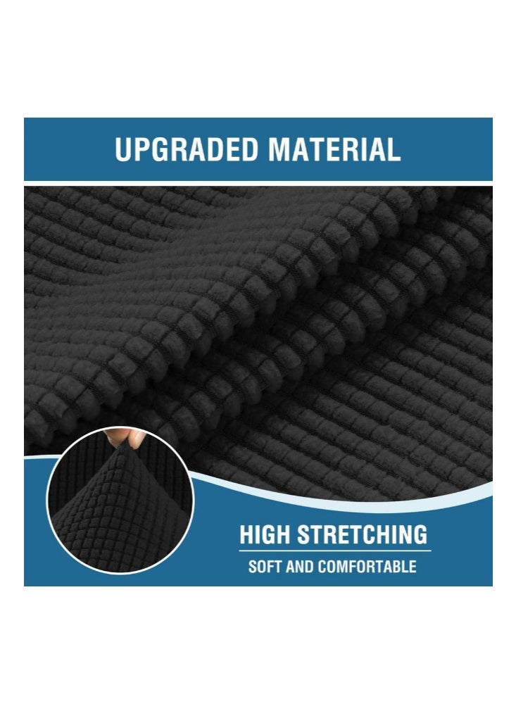 تيلانبو 4 قطع/مجموعة من أغطية كراسي الاسترخاء الجاكار، واقي لأغطية الأريكة المتكئة، أسود - Image 5