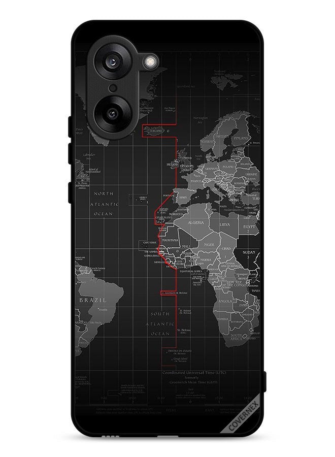 Covernex OnePlus Nord CE5 Protective Case Cover World Map - Image 1