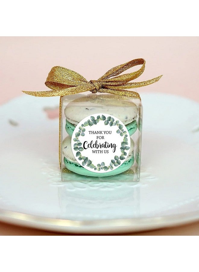 EKSPLODI Thank You for Celebrating with Us Stickers, Greenery Thank You Party Favor Stickers, Baby Shower Favors, Wedding Favors, 2-inch Round Gift Label Stickers, 50-Pack - Image 3