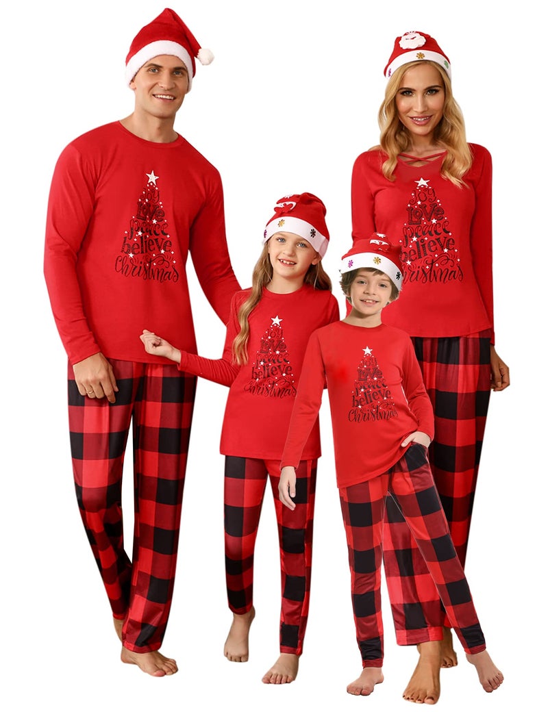iClosam Matching Family Pajamas Set Striped Christmas Pajamas Sleepwear Dad Mom PJs - Image 2