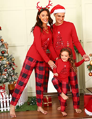 iClosam Matching Family Pajamas Set Striped Christmas Pajamas Sleepwear Dad Mom PJs - Image 3