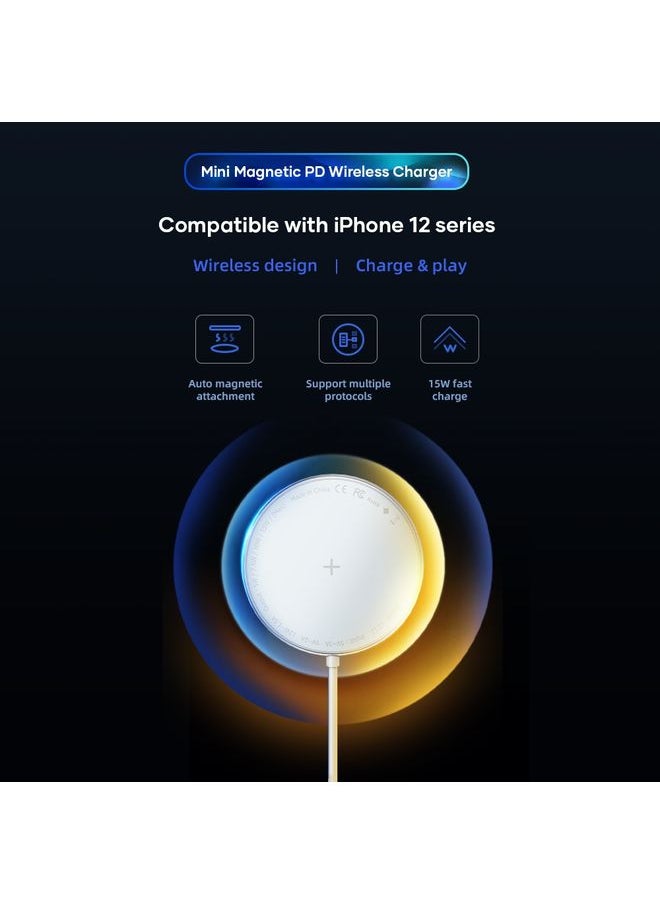 Rock - ROCK W33 Portable Mini Magnetic Magsafe Wireless Charger - Image 1