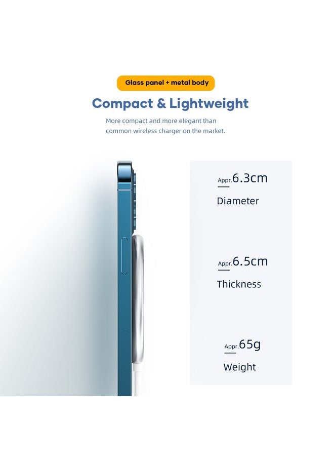 Rock - ROCK W33 Portable Mini Magnetic Magsafe Wireless Charger - Image 1