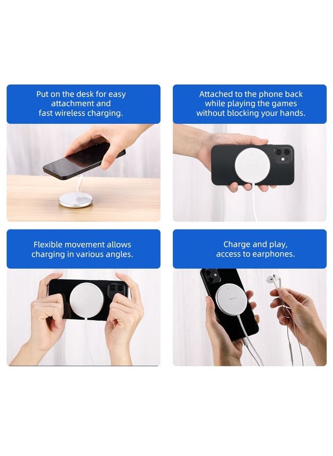 Rock - ROCK W33 Portable Mini Magnetic Magsafe Wireless Charger - Image 1