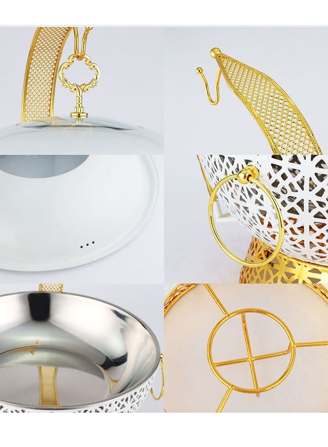 كلناميان طبق تسخين بوفيه من الفولاذ المقاوم للصدأ لتسخين الطعام وسخان 8.0 لتر - Image 3