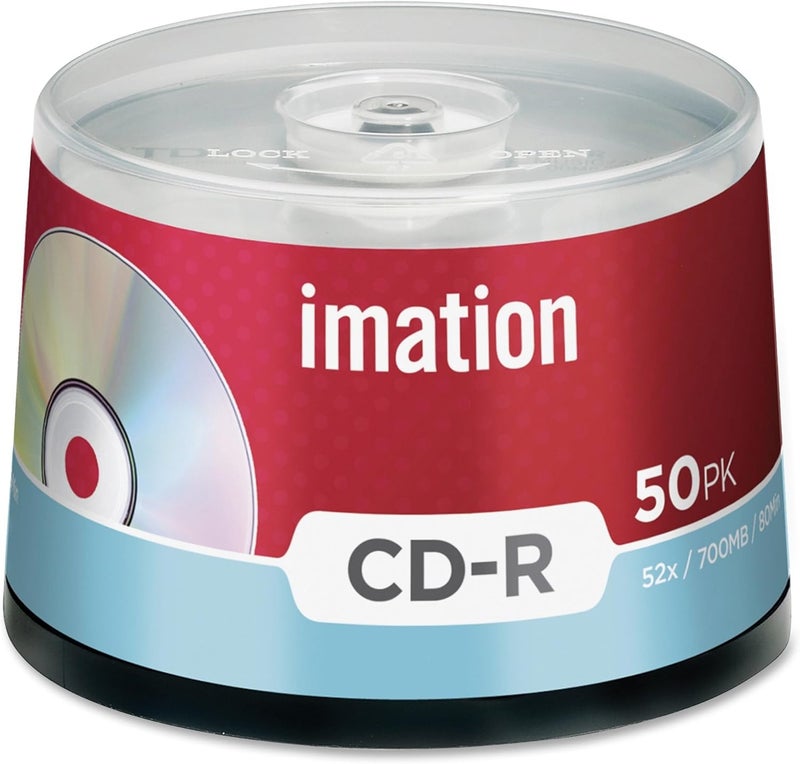 IMN17301 CD Recordable Media, CD-R, 52x, 700 MB, 50 Pack Spindle
