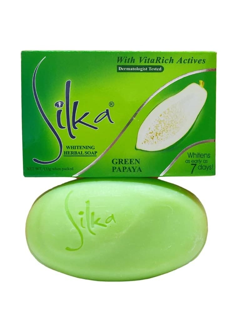 سيلكا صابون البابايا الخضراء 135 جرام قطعتين - Image 2