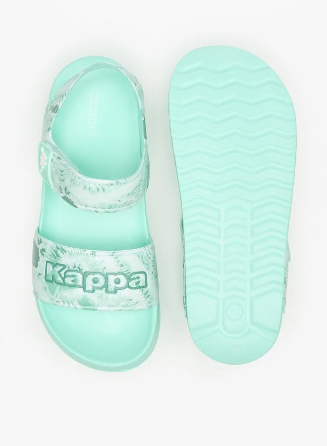 Kappa Girls All-Over Print Floaters With Hook And Loop Closure