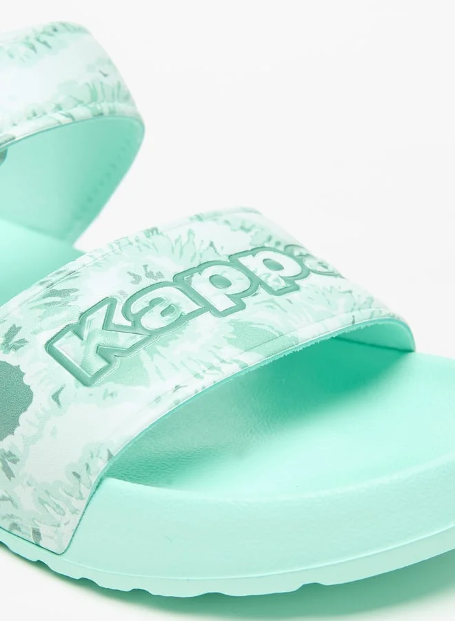 Kappa Girls All-Over Print Floaters With Hook And Loop Closure