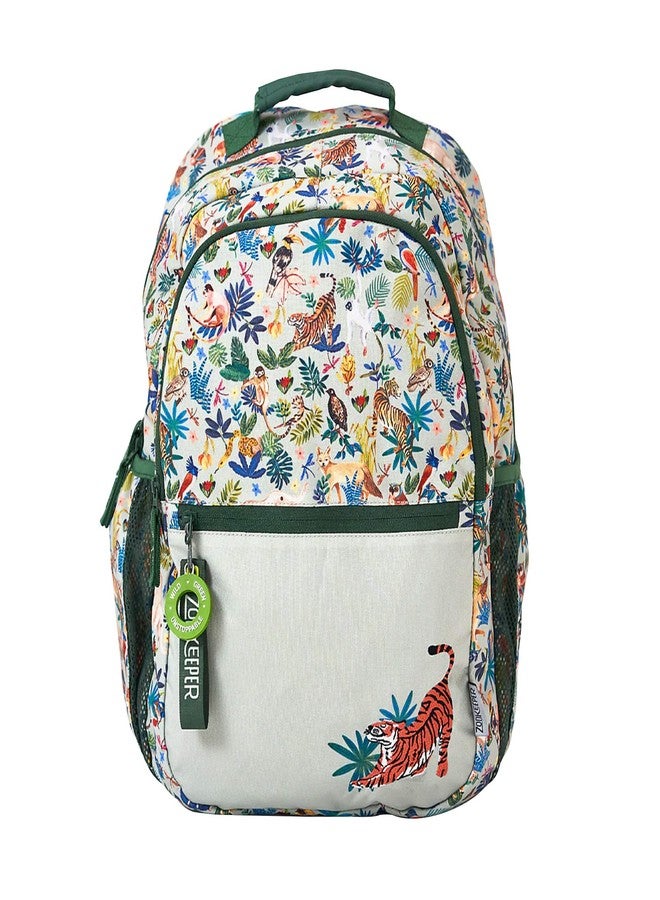 ZOOKEEPER School Bag for Boys & Girls 8-10 Years Lightweight, Water Resistant Kids Backpack for School & Travel Spacious, Durable, Premium YKK Zippers Comfortable Design (Green Jungle, 25L) - Image 1