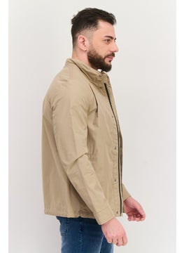 GEOX Men Brand Logo Windbreaker Jacket, Beige  - Image 2
