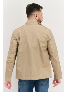 GEOX Men Brand Logo Windbreaker Jacket, Beige  - Image 4