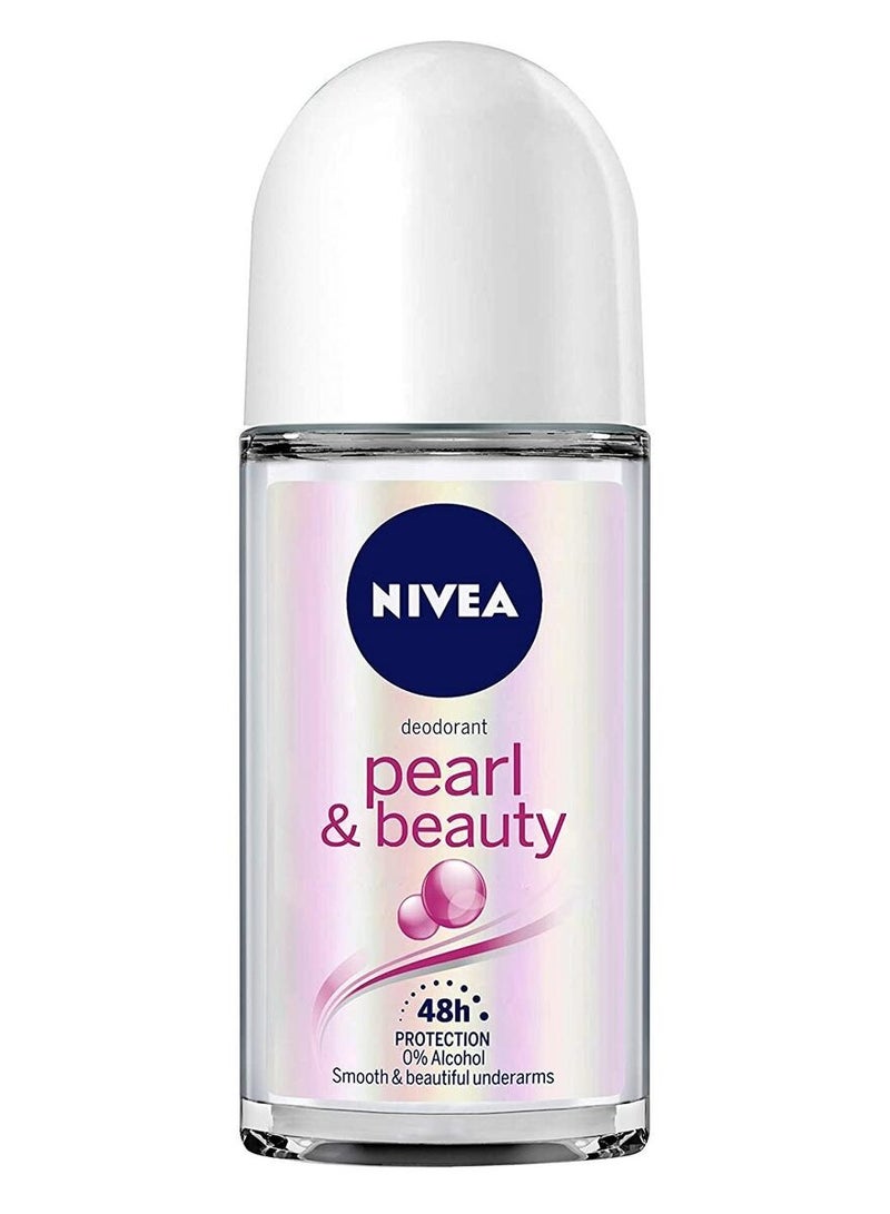 Nivea Antiperspirant Roll-on for Women, Pearl & Beauty Pearl Extracts 50ml (Pack of 6)  - Image 2