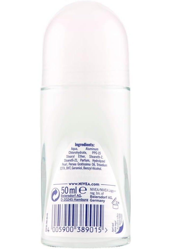 Nivea Antiperspirant Roll-on for Women, Pearl & Beauty Pearl Extracts 50ml (Pack of 6)  - Image 4
