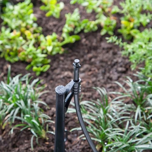 Raindrip P1050UB, Winged Jet Assembly, Half-Circle Pattern, Fan Spray, with 1/4-Inch Barbed Inlet on 13-Inch Stake with Adjustable Riser, Drip Irrigation Emitters for Gardening Systems, Black - Image 4