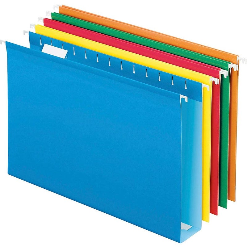 Pendaflex Extra Capacity Reinforced Hanging Folders, 2", Legal Size, Assorted Colors, 1/5 Cut, 25/BX (4153x2 ASST) - Image 5