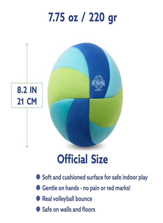 MOTOMY Soft Volleyball (Green/Aqua/Blue) - Image 3