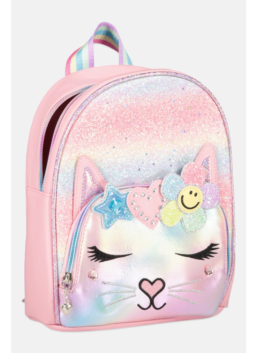 OMG Accessories Kids Girl Bella Start Heart Mini Back Pack 17 H x 22 L x 8 W cm, Pink  - Image 3