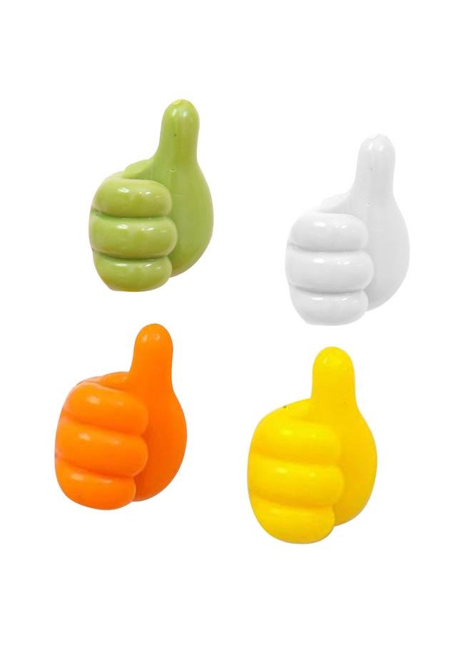Thoraya 4pcs Thumb Hook Cable Organiser Desktop Data Line Storage Charger Cable Fixer Wall No Trace Adhesive Hook for Office  - Image 2