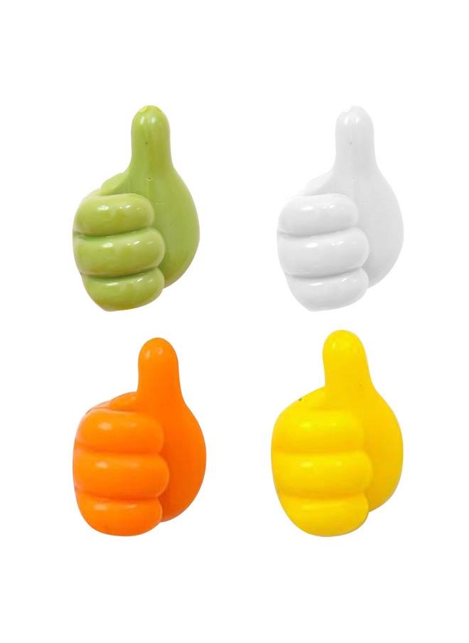 Thoraya 4pcs Thumb Hook Cable Organiser Desktop Data Line Storage Charger Cable Fixer Wall No Trace Adhesive Hook for Office  - Image 1