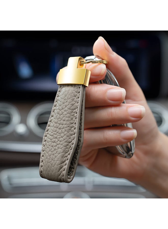 DiGallen Dijialun Top Layer Cowhide Car Keychain High-end Fashion Genuine Leather Key Chain Ring Aluminum Alloy Pendant Creative Men And Women Leather Keychain Rope Couple Keychain Hermes Orange - Image 3