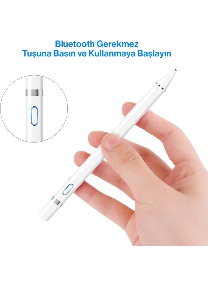 Techmaster - Stylus Precision Writing Drawing Pen Compatible with iPhone iPad Android All Devices 2nd Generation - Image 1