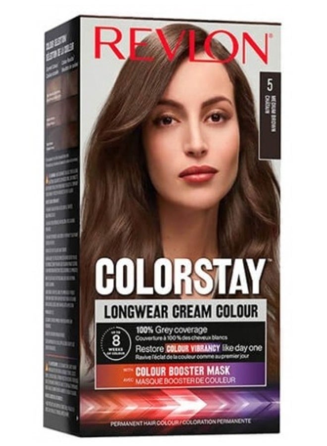 ريفلون صبغة شعر دائمة من ريفلون كولورستاي رقم 5 شاتان - Image 1