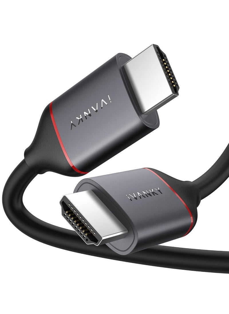 ivanky - 4K HDMI to HDMI Cable 2 Meter , 18Gbps High Speed HDMI 2.0 Cable, Supports 4K@60Hz, 2K, 1080p, HDCP 2.2, ARC, 32AWG, 3D, HDMI Cord for MacBook Pro 2021, Gaming Monitor, PS4/PS3, PC, Fire TV, &More - Image 1