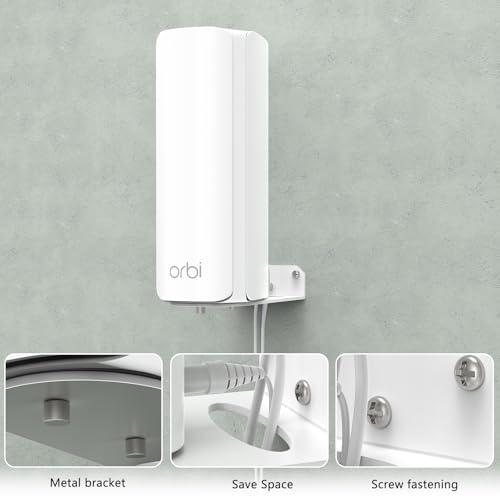 HOLACA Wall Mount Holder for NETGEAR Orbi 770/870/990/370 Series Tri-Band WiFi 7 Mesh Network System (RBE773,RBE873,RBE973S),Simple and Sturdy Mental Wall Mount Holder Stand Bracket by HOLACA (1 Pack) - Image 5