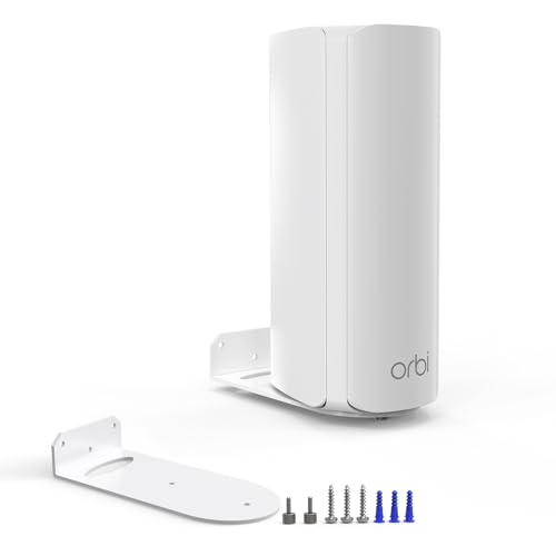 HOLACA Wall Mount Holder for NETGEAR Orbi 770/870/990/370 Series Tri-Band WiFi 7 Mesh Network System (RBE773,RBE873,RBE973S),Simple and Sturdy Mental Wall Mount Holder Stand Bracket by HOLACA (1 Pack) - Image 1