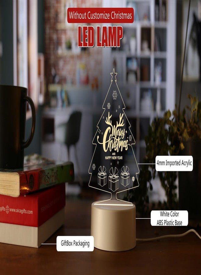 AICA Merry Christmas & Happy New Year LED Lamp | Christmas Tree Party Decoration Lights Item for Home & Office | Christmas Secrete Santa Gifts for Office Colleague Employee Friends Men Women - Image 2