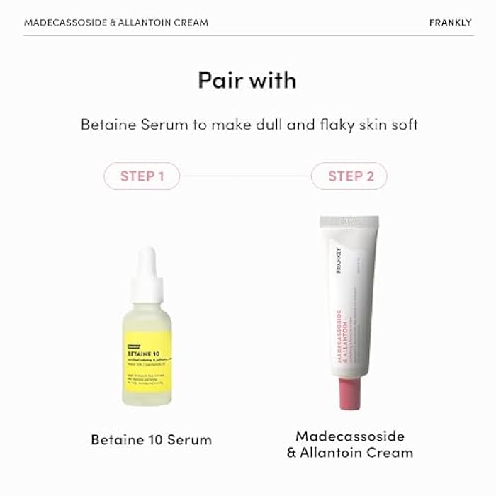 FRANKLY Madecassoside & Allantoin Cream - Moisturizing, Antioxidant, Cell Turnover | Evens Skin Texture & Tone, Anti-Aging | Allantoin, Ubiquinon | Korean Skin Care | 1.01 fl.oz - Image 5